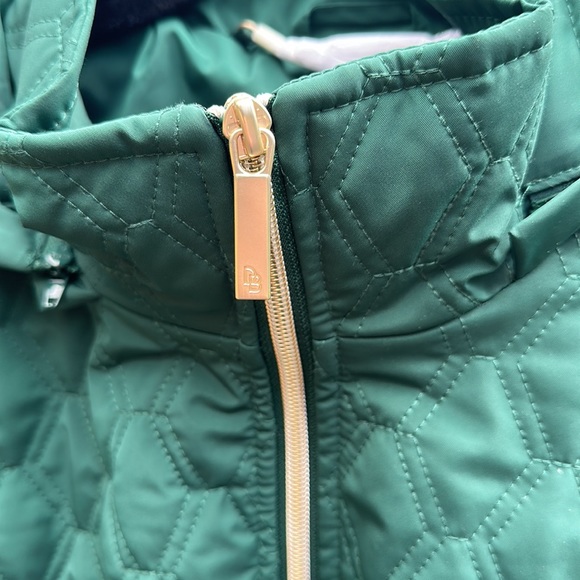 🆕Dennis by Dennis Basso quilted raincoat detach hood Emerald City XL NWOT - Picture 7 of 9